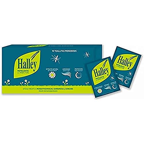 HALLEY REPELENTE INSECTOS 10 TOALLITAS MONODOSIS