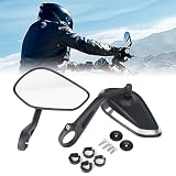 FWXEOZ Bar End Mirrors for Motorcycles Rocket 3/ Street Triple 765RS/ Street Trident 660/ Speed Triple 1200 RR/Bobber T120/ Daytona 675 660 (Round Handle Bar Rearview Mirror)