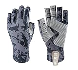 BRILISLE Fishing Gloves with Sun Protection, Uv Protection Silicone Anti-Slip Comfortable and Breathable...