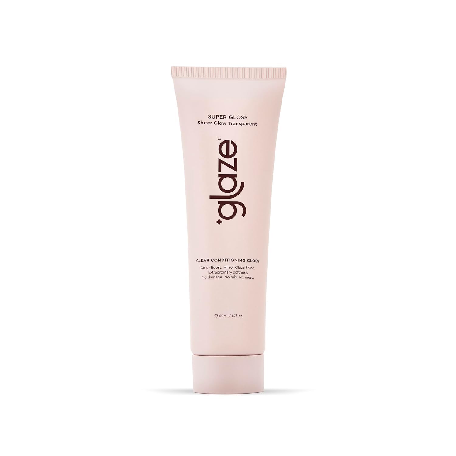 Glaze Supergloss Sheer Glow Clear Hair Gloss Mini - Smooths, Lightweight, Adds Mirror Shine, Improves Look of Damaged Hair - Travel Size - 50 ml