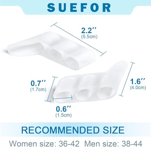 Image of Bunion Corrector Silicone Toe Separators For Fast Pain Relief - Orthopedic Bunion Spacers Spreader Free Size (Left Fingar Toe)