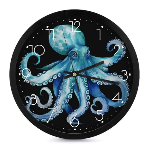 Horloge murale silencieuse pieuvre pour éliminer le bruit du tic-tac