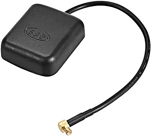 3AN Telecom GPS Active Antenna MCX Plug 90-Degree 28dB Aerial Connector Cable with Magnetic Mount 0.21 Meters Wire 1PCS-image-1