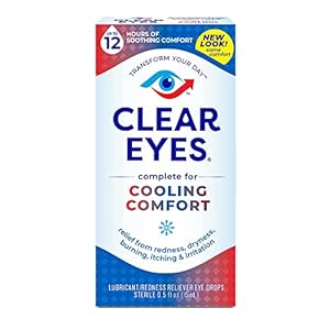 Clear Eyes Cooling Comfort Relief Eye Drops, 0.5 Fl Oz