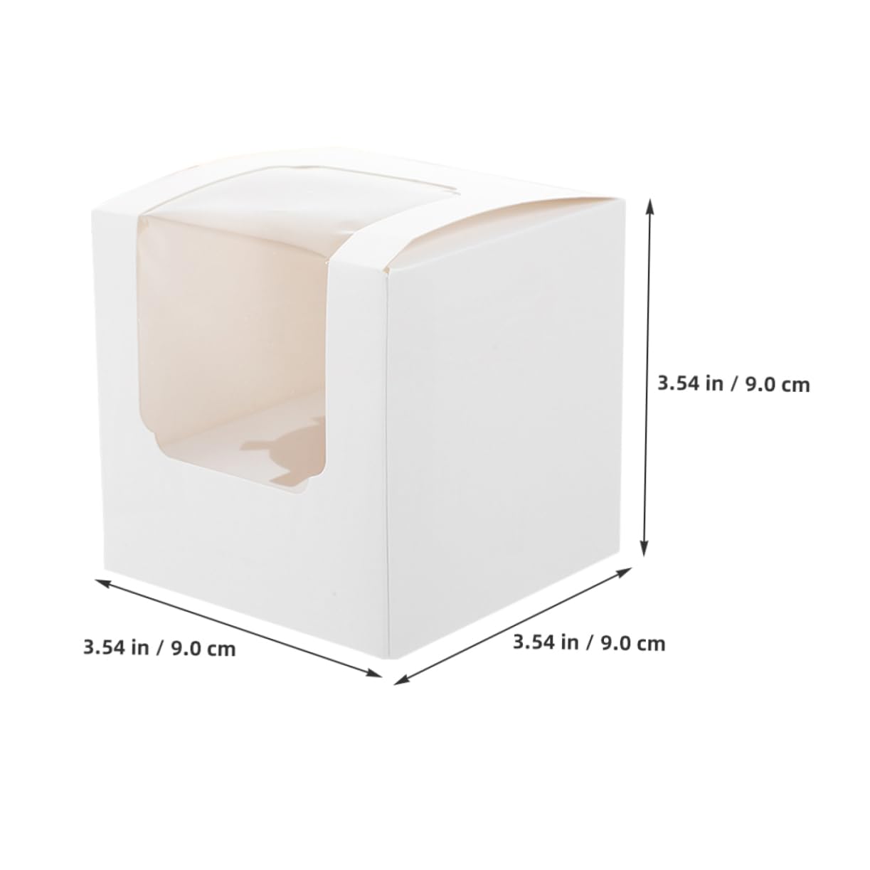 STOBAZA 40Pcs White Cupcake Boxes with Lids Easy Assembly Dessert Containers for Weddings Parties and Graduations Versatile Cake Holders for Safe Transport of Cupcakes