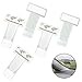 Produktbild Voarge Parkscheinhalter, 5 Stück Transparent Auto Windschutzscheibe Ticket Halter, Transparente Auto Halter Clip Hinweis Halter Clip für Autopass Inhaber