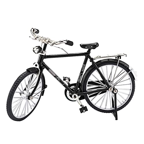 woyufen Metal Dedos Bicicleta Juguete Bicicleta Dedos Bici Modelo Juguete Retro Bicicleta Modelo Kit 1:10 Simulación Bicicleta Modelo Aleación Bicicleta con Inflador