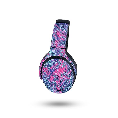Image of MightySkins Carbon Fiber Skin Compatible with Skullcandy Crusher ANC 2 - Vibrant Splatter | Protective, Durable Textured Carbon Fiber Finish | Easy to Apply