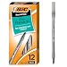 BIC Round Stic Xtra Precision Ball Pen, Fine Point (0.8 mm), Black, 12-Count