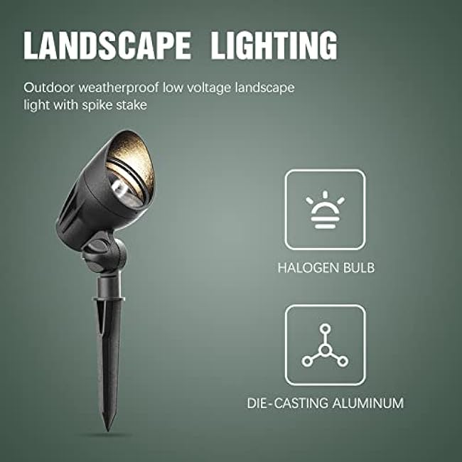 Malibu 8301-9601-01 50 Watt Cast Metal Flood Lights, Black Matte