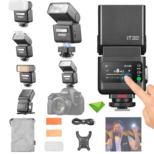 Image of Godox IT32 TTL Camera Flash+X5C Trigger for Canon 6D Mark II, R7, R8,R10,RP