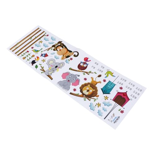 HAPINARY Fondo De Pantalla De Altura Dibujos Animados Pegatina De Pared Extraíble Para Decoración De Habitación Infantil Tabla De Crecimiento De Elefante y León