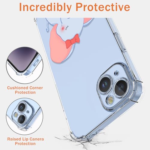 WOKEZ Transparent Stöttåligt Fodral för Oppo A78 5G med Elefant