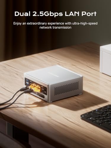 Image of MINISFORUM NAB5R Mini PC Intel Core i5-13500H(12C /16T, up to 4.7 GHz), 16G RAM 512G SSD, 2xHDMI+2xUSB-C Video Outputs Mini Computers, 2x2.5G LAN, 5xUSB3.2, Intel Iris Xe Graphics Desktop Computer, IOT