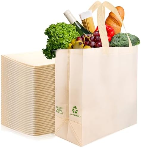 Simply Cool Reusable Grocery Bags Eco-Friendly 14.5"x14"x6.6" Hea...