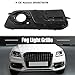 X AUTOHAUX Front Left Fog Light Grille Honeycomb Type Grill Cover for Audi Q5 SQ5 S-Line 2013-2017 8R0807681M