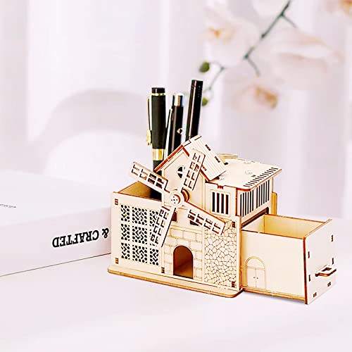 Yii Wmoc 3D Wooden Puzzle Windmill Models For Adults To Build Diy Wooden Music Box Kit Teens Brain Teasers Birthday Gifts For Boys And Girls 12-14 #TOP6