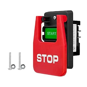 POWERTEC 120V/230V Dual Voltage Paddle Switch, 3HP, Knee Paddle for Power Tools Fast Power Off w/Screws for Gang Box Installation. Fits Table Saw, Router Table, Drill Press, Bench Saw, Band Saw(71651)