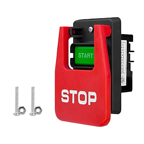 POWERTEC 120V/230V Dual Voltage Paddle Switch w/Screws, 28 Amps, Knee Paddle for Power Tools for Gang Box Installation, Fits Table Saw, Router Table, Drill Press, Bench Saw, Bandsaw (71651) by POWERTEC - Used condition - US$14.64