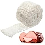 1 Rolle Schinkennetz zum Räuchern - Rouladennetz Rollbratennetz - Fleischnetz zum Räuchern 5m Länge, 22 Löcher | Ideal für Fleisch, Käse, Wurst