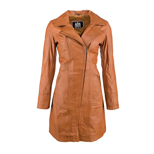 URBAN 5884 Frauen Elegante Mantel 107, Tan, Große : 3XL