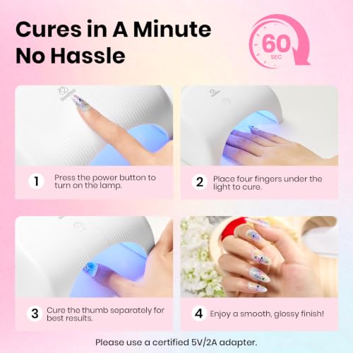 Image of Beetles Gel Nail Polish Kit with U V Light -54 Pcs Gel Nail Kit Four Seasons Glow 32 Colors Set with Everything Base Top Coat Soak Off at Home Nail Kit Salon Manicure Beginner Gifts for Women Girls