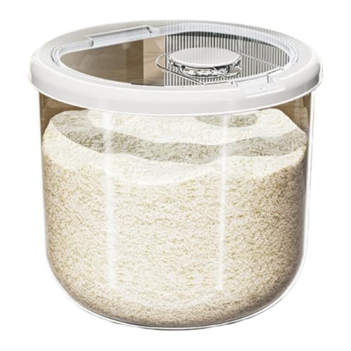 Vzck 米櫃 米びつ ごはん保存容器 密閉米バケツ 二重シールリング 防虫防湿 キッチン収納 貯蔵タンク ワンタッチ開閉 大容量 清潔便利 食品保存 フードストッカー ボックス キッチン 砂糖豆 コーヒー豆 お米・小麦粉・ナッツ用 なキッチン収納 (25