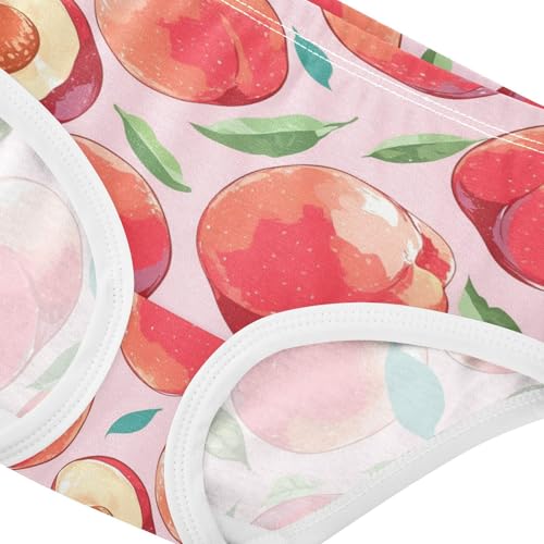 Wusikd Peaches Girls' Underwear Cotton Girls Briefs Soft Toddler Underwear 2T4