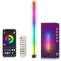 Paideste Floor Lamp Corner RGB Lamp: Smart Corner LED Floor Lamp with App Control, 56'' Minimalist Floor Lamp with Music Sync, Color Changing Standing Lamp for Bedroom Living Room Gaming Room Black