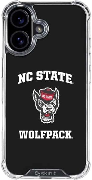 Skinit Clear Phone Case Compatible with iPhone 16 - Officially Licensed North Carolina State University NC Wolfpack Design