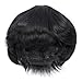 Gucagle Men Wig Fashionable Synthetic Short Hair Toupee Breathable Hairpiece Easy to Use for Parties Daily Life Synthetic Fiber (Black)