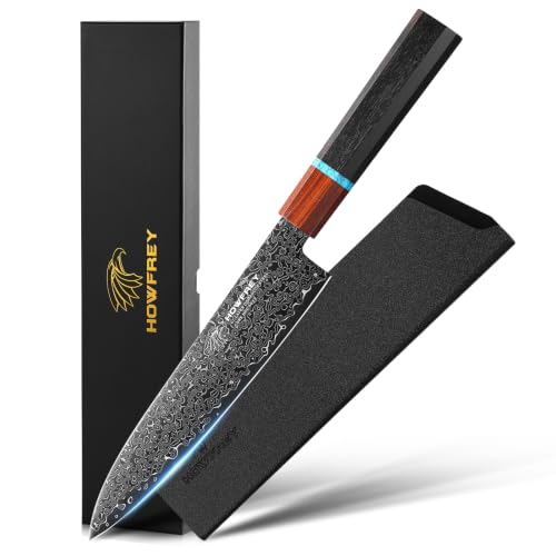 Damascus Chef Knife, 8 Inch 67-Layer Japanese...