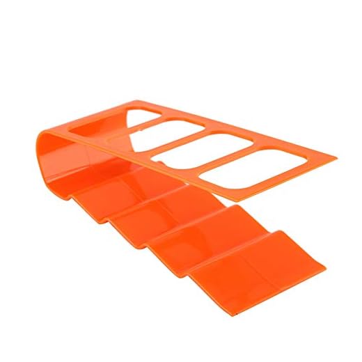 BROLEO 4 Compartment Desk Organizer, Portable Storage Caddy Desktop Plastic Organizer Lightweight and Portable Remote Control Holder, Remote Control Organizer, DVD VCR (Orange)