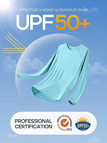 Image of IUGA Rash Guard for Women UPF 50+ SPF UV Protection Long Sleeve Workout Tops with Pockets Dry Fit Hiking Swim Shirt