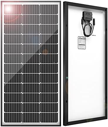 JJN 9BB Solar Panels 12V 100 Watt Monocrystalline Solar Panel High Efficiency Solar Module PV Charge for RV Battery Boat Caravan and Other Off Grid System(Random Color)