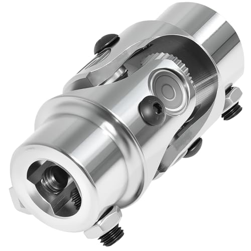 Image of 3 /4 inch-36 Spline X 3 /4 inch DD Stainless Steel Steering U Joint, Universal Joint Single Steering Column Shaft U Joint, Total Length:83mm (3-1 /4 inch)