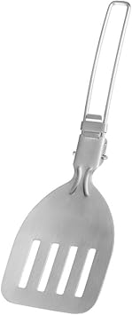 Stainless Steel Spatulas, Foldable Heat Resistant Metal Spatula Portable Cooking Folding Spatula Food Camping Cookware for Outdoor Frying Hiking Picnic and Camping