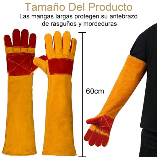 Guantes de carnaza largos 11 Imagen adicional