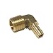 EDGE INDUSTRIAL 5/16" Hose ID to 3/8" Male NPT MNPT 90 Degree Elbow Brass Fitting Fuel / AIR / Water / Oil / Gas / WOG (Qty 01)