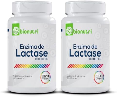 Kit 2x Enzima Lactase 10.000 Fcc Alta Concentração 120 Cápsulas I...