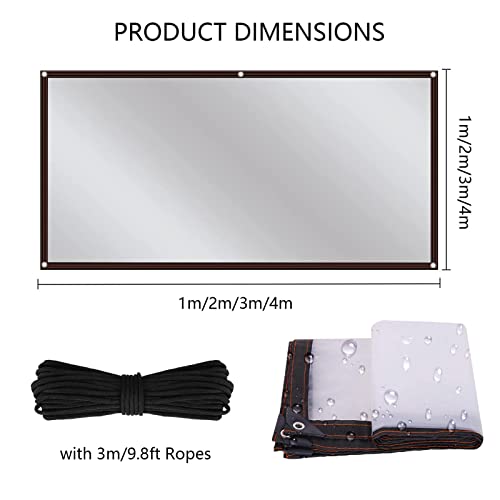 Lona de PE con ojales perimetrales lavable y translúcida para protección exterior 6
