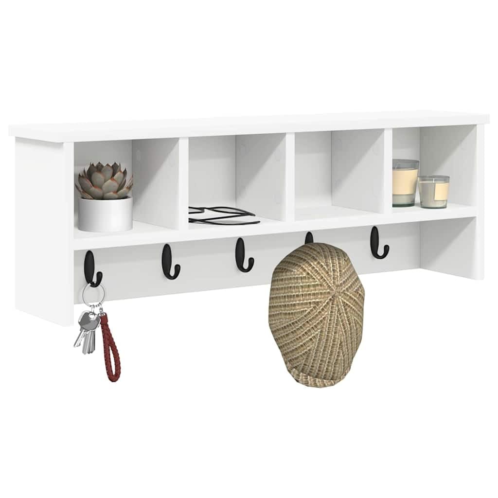 vidaXL Wall-Mounted Coat Rack Wall-Mounted White 75 x 16 x 26 cm