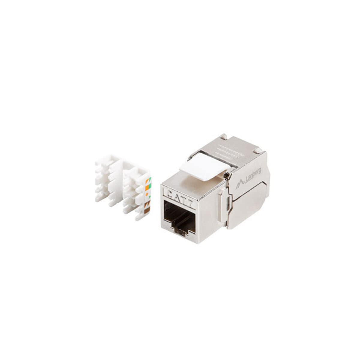 Módulo SIN HERRAMIENTAS KEYSTONE LANBERG RJ45 180 GRADOS. FTP CAT.7