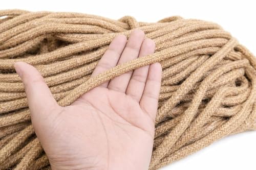 Image of Premium Jute Rope 10mm Thick- Heavy Duty for Home Decor, Gardening, & Crafts | Strong Multi-Purpose Natural Rope for Balcony, Wedding Decorations & DIY Projects (Make in India) (50 feet)