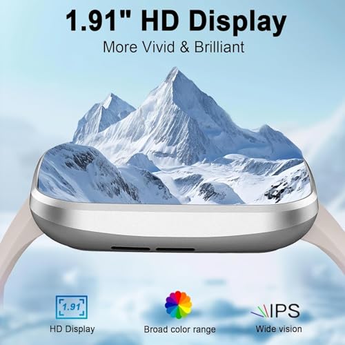 Image of Smart Watch for Men Women, 2026 New Smartwatch(Answer /Make Call) , 1.91 inch Fitness Watch with 120+ Sport Modes, Fitness Tracke with Pedometer /Sleep Monitor /Heart Rate /IP68, for Android /iPhone White