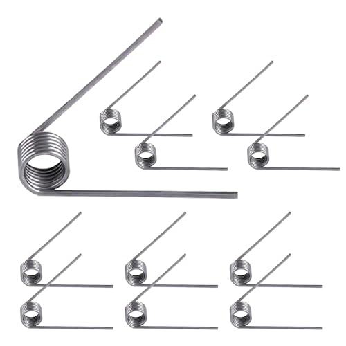 Ctyjia 10 Piezas Muelles de Torsión, Resorte en Forma de V, 0.7 x 6 Vueltas x 60° Resortes de Tijeras de Jardín, Diámetro Exterior 4,5 mm, para Proyectos de Reparación