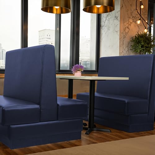 Image of FDP Pro Series Double-Sided Restaurant Booth - Navy, 15427-NV