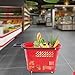 Large Capacity Rolling Shopping Basket Set of 6 - Durable & Versatile for Grocery Stores, Farmers Markets & Retail - Easy Transport, Ideal for All Shopping Needs