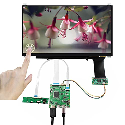 FanyiTek 13.3 inch Wall-Mouted N133HSE 1920x1080 IPS Capacitive Touch Screen and Type C USB C LCD Controller Board VS-RTD2556HC-V2