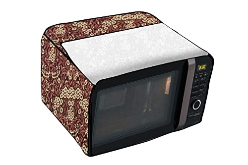 Image of Stylista Microwave Oven Cover for IFB 17 L Solo 17PM-MEC2B Floral Pattern Beige